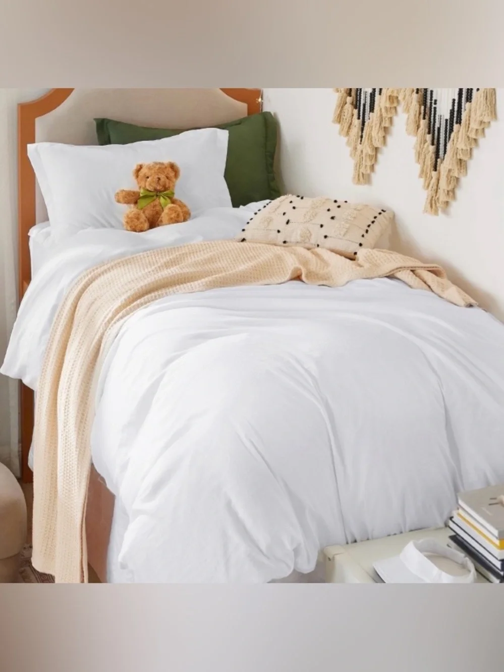 TWIN Duvet Set 100% Premium Microfiber - WHITE